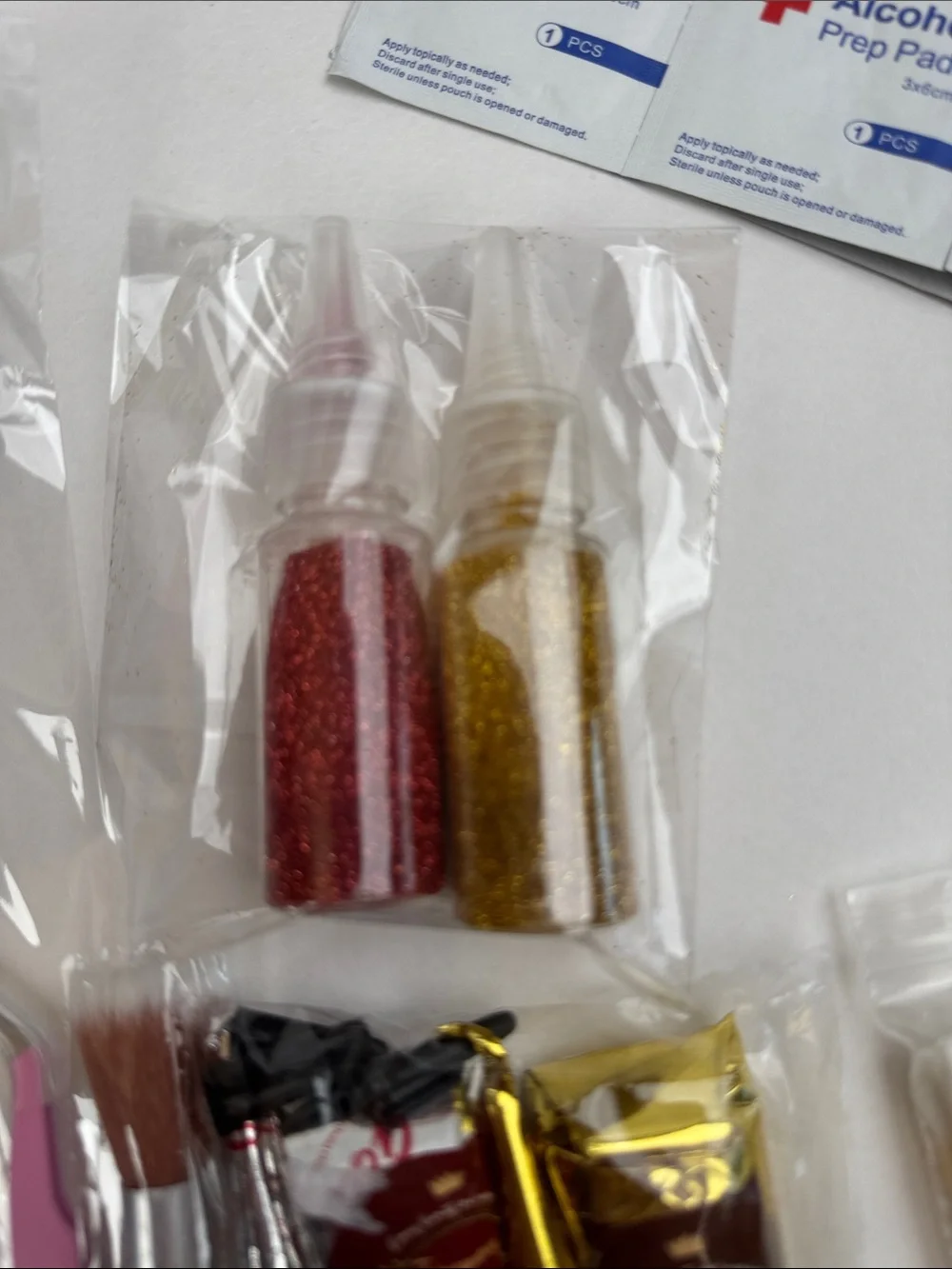 Temporary Tattoo Kit - Red and Gold Henna Style